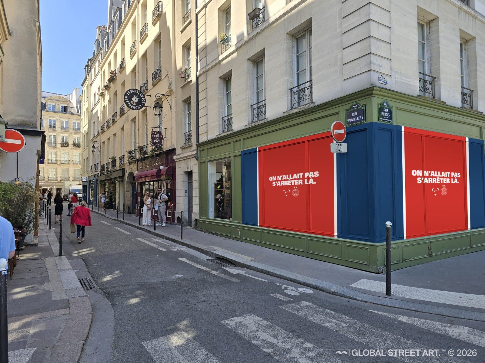 Habillage façade d’une boutique en couleurs de PSG image 8