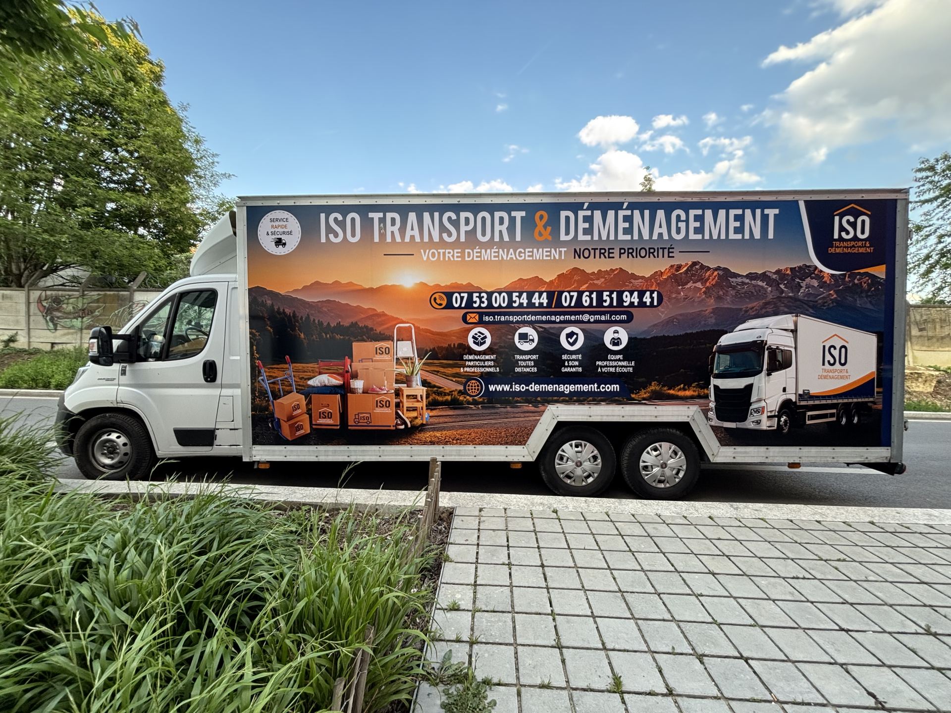 Publicité sur un camion